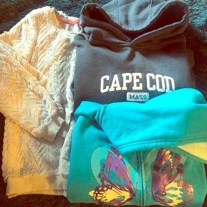 3 Girls Size 10-12 Sweatshirt Bundle 👭